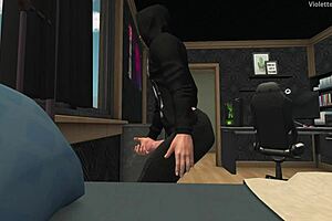 my neighbor and his stepmom relaxing at the pool