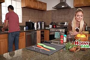 Teenie tiny 18+ stepdaughter, why so shy on Thanksgiving with father-in-law watching?