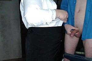 Slutty Secretary Strokes Boss's Massive Cock in Kinky Office Scene
