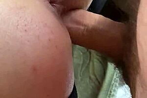 neighbors wife in latex bends over for intense slow motion pussy orgasm