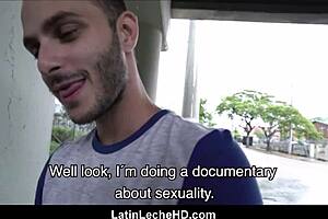 Straight Latino boy gets paid for POV gay sex videos