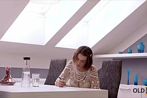 old wise gentleman with young beautiful girl