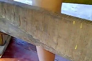 upskirt peek at a sexy colombian university student in action