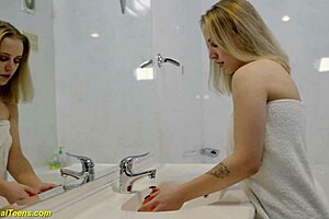 Anal sex with a big dildo for the first time