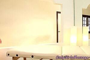 Beautiful model gets her pussy licked by a sexy masseur