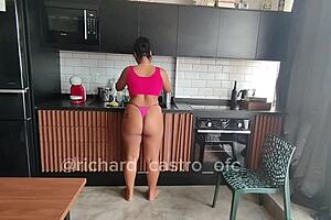 I woke up hard and ended up fucking the maid in red and sheer