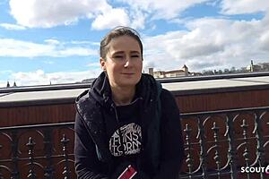 german scout lara fox seduces real girl to fuck in pickup casting 😏