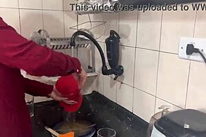 Blonde brazilian prepares morning coffee the way you like it