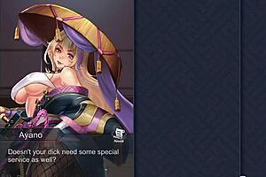 Ayano performs naked sealing ritual in kinky anime hentai