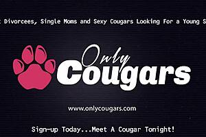 Cougar mommy gets her pretty pink pussy licked and fucked with deepthroat and choking