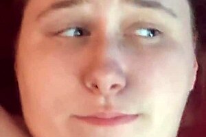 Amateur Babe Gets Her Face Covered In Thick Cum Dumped Hard