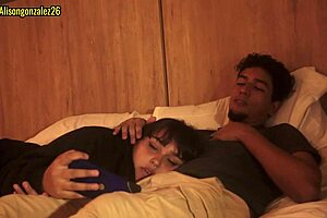 Watching Netflix with Stepsister Turns into Sneaky Interracial Blowjob POV