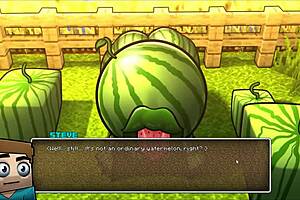 i'm steve fucking this sexy watermelon in hornycraft