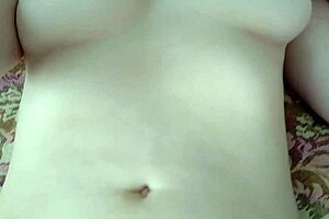 amateur babe fingers her wet shaved pussy closeup until she cums, then plays with her big natural tits