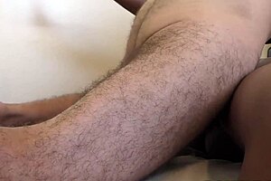 Homemade interracial creampie session with a young black ebony teen