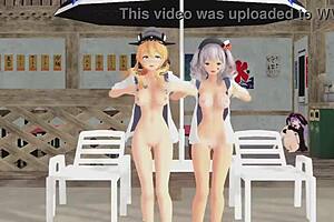 Love Me If You Can MMD R18 Featuring Prinz Eugen And Kashima Kancolle.