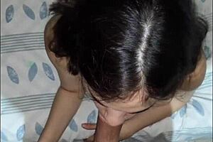 Young and skinny girl gets her ass fucked for the first time in a homemade video