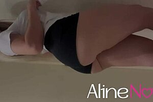 Blonde Latina Fingering and Flashing Big Tits After Work Fuck!