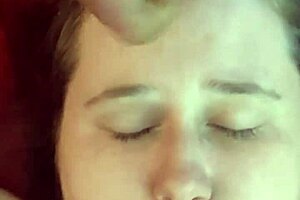 Amateur Babe Gets Her Face Covered In Thick Cum Dumped Hard