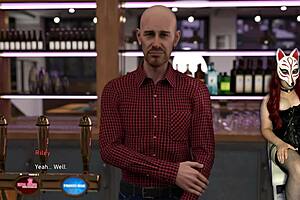 Sexy college student naked in debauchery steps