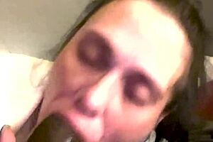 Wanna watch me licking and slurping on this big black cock for a mouthful?