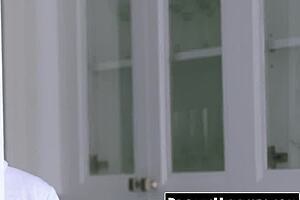 Petite Ebony Teen Slammed In Kitchen During Doggy And Riding