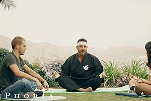 man learns cobra bi art with muff diving cunilingus anal licking and 3some spitting masturbation comedy