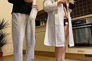 Perverted old mother-in-law decided to play nurse