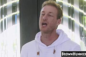 Petite Ebony Teen Slammed In Kitchen During Doggy And Riding