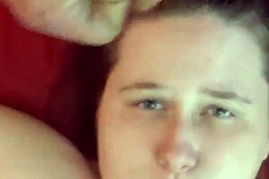 Amateur Babe Gets Her Face Covered In Thick Cum Dumped Hard