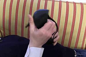 Oh man, this slave gets humiliated sniffing socks and feet under femdom mistress control 😈