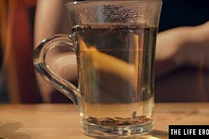 hot sexy girl smears cream on big tits and hairy pussy