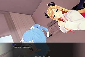 Huge Tits in 3D Cartoon Threesome with Manager Dating Group