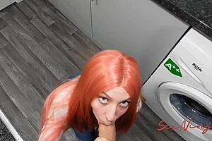 Reluctant maid contrasts her contract with monster cock doggystyle