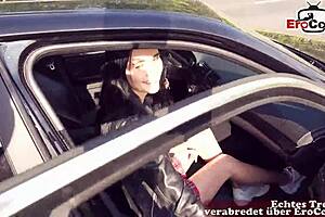 german slim teen has first outdoor pov meetup with small tits