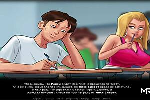 French teacher gets fucked in summertimesaga episode