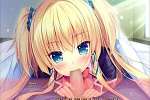 Ditzy Demons Seduce with Blowjobs in Hentai Game