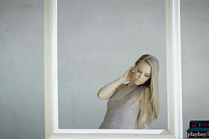 Hot Milf Blonde Nicole Aniston Gives Sensual Striptease For Playboy