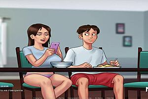 French teacher gets fucked in summertimesaga episode