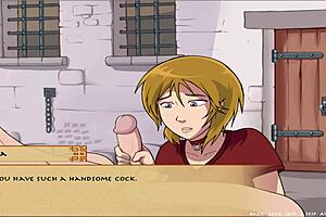 Beautiful women and anime in a visual novel-style video