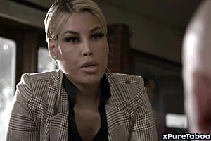 Principle Bridgette B and Teacher Derrick Pierce Drill Student Brooklyn Gray in Office Sex Ed