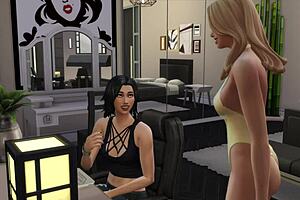 Quick facefuck with futa in The Sims 4!