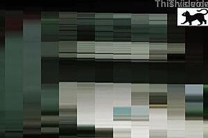 Neighbor is in action, moving around her house, unaware of being watched