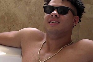 college teens explore anal 3some with monster cocks ending in facials