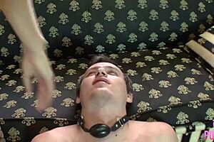 bayley in red dress gets anal sex on the sofa with spooning and cowgirl riding