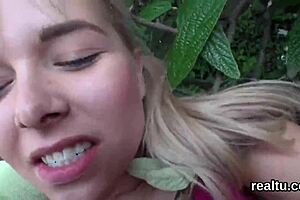 Czech teen gets teased and fucked in public POV