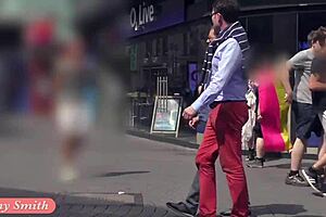 Jeny Smith Boldly Walks In Public In Transparent Dress Without Panties