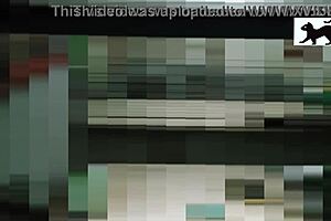 Neighbor is in action, moving around her house, unaware of being watched