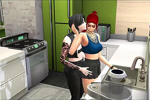 My goth girlfriend in The Sims 4, a futa adventure (Part 1)