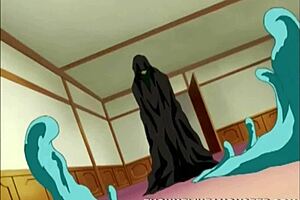 does the big titty anime babe get her pussy licked?